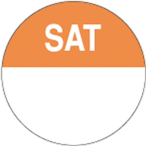 Saturday Food Safety Labels 24mm - Day of Week Labels (1000 Roll)