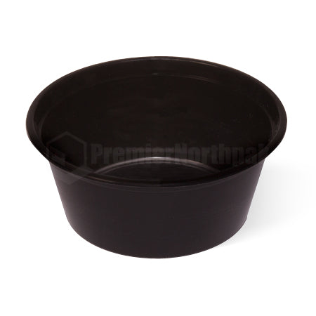 Black Round Food Containers 300ml - Commercial PP Containers (1000 Pack)