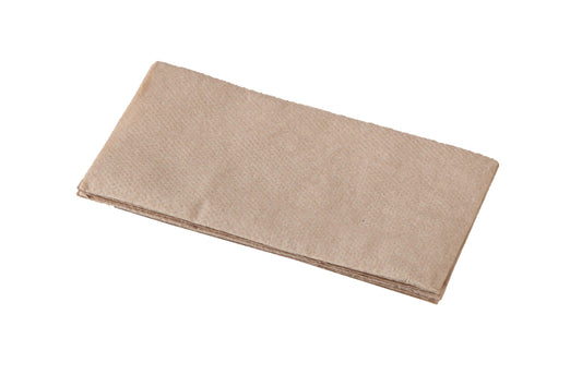 NAPKIN 2PLY DINNER QUILTED GT FOLD BROWN RECYCLED