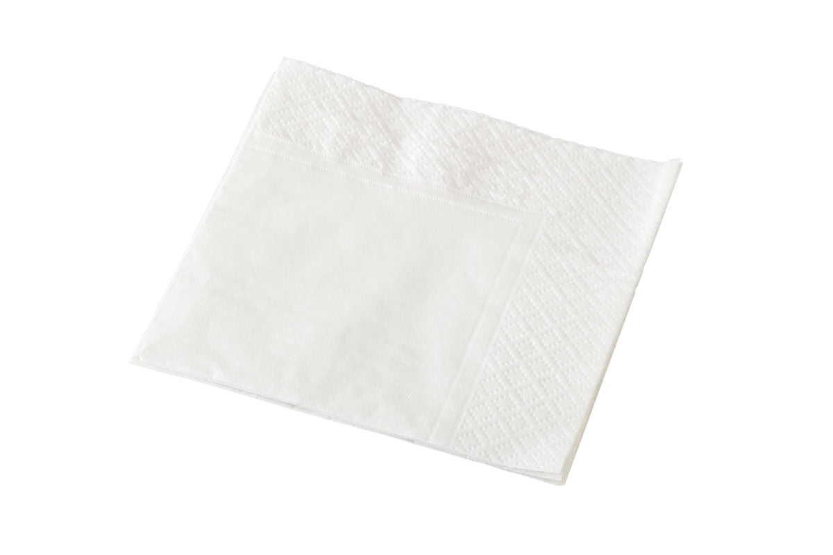white cocktail napkin