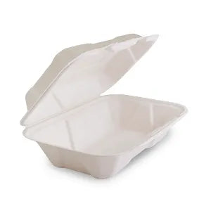 Sugarcane Snack Boxes 9"x6" - Eco-Friendly Food Packaging (200 Pack)