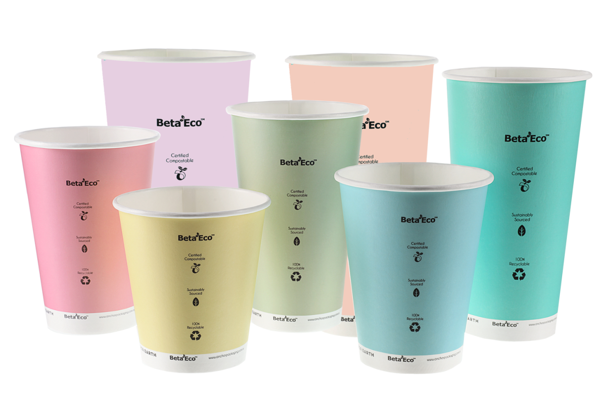 Coffee Cups 8oz (Uni) Single Wall Pastel - Colorful Paper Hot Drink Cups (1000 Pack)