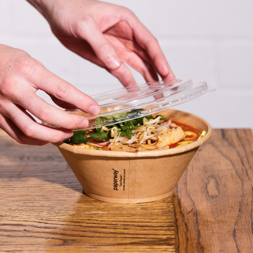 Kraft Bowls 700ml Deluxa Paperway - Eco-Friendly Food Bowls (300 Pack)