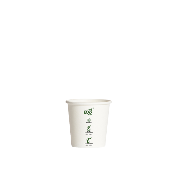 4oz white single wall coffee cup