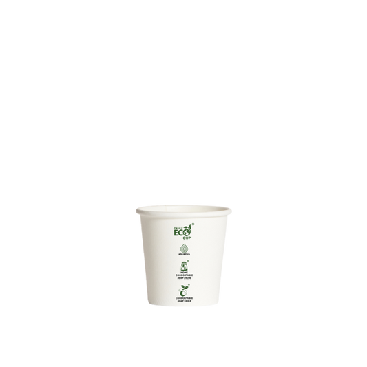 4oz white single wall coffee cup