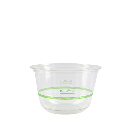 Clear plastic container with green band and 'Beta Eco' branding 