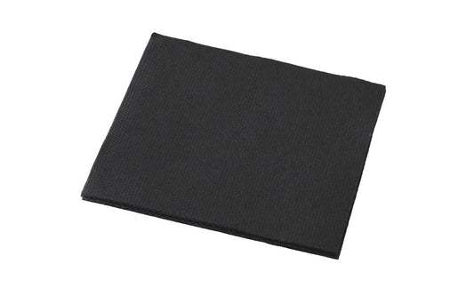 Black Quilted Cocktail Napkins 2-Ply 240x240mm - Premium Beverage Napkins (2000 Pack)