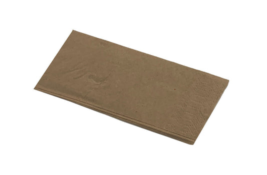 Kraft Recycled Lunch Napkins 2-Ply GT Fold 300x300mm - Eco-Friendly Table Napkins (2000 Pack)