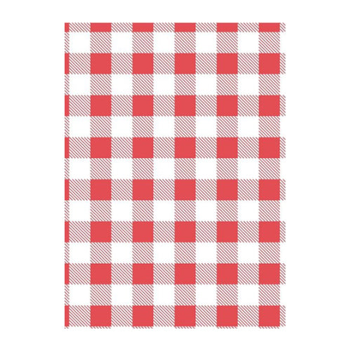 red checkered greaseproof paper